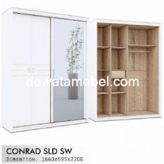 Sliding Doors Wardrobe  Size 165 - Garvani CONRAD SLDSW / White Glossy